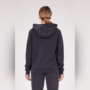 Lazypants Premium luxe sueded double knit hoodie in charcoal XL